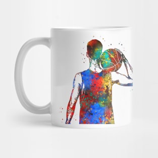 Basketball Player Male with Ball Mug